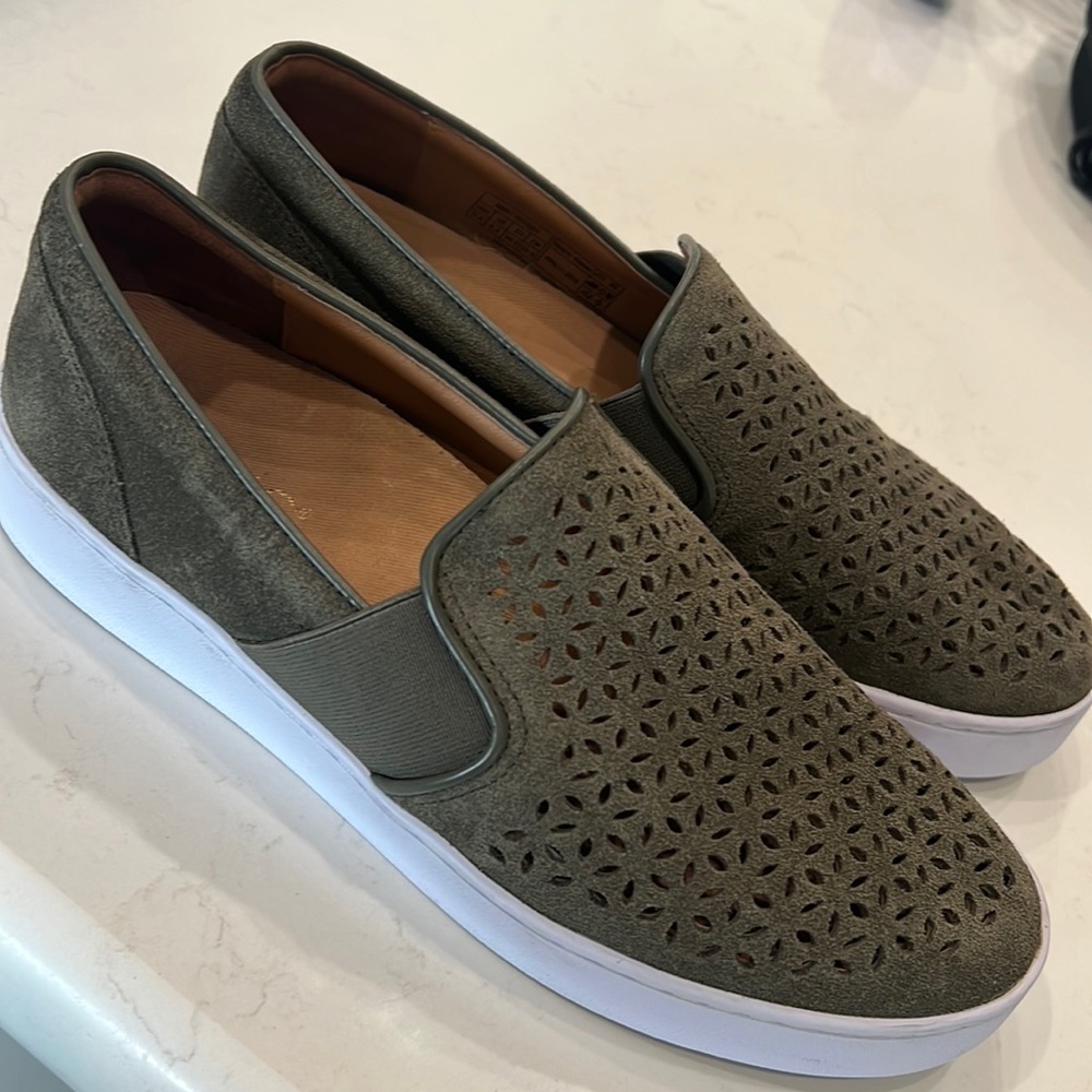 Vionic Olive Green Perforated Slip-On Sneakers